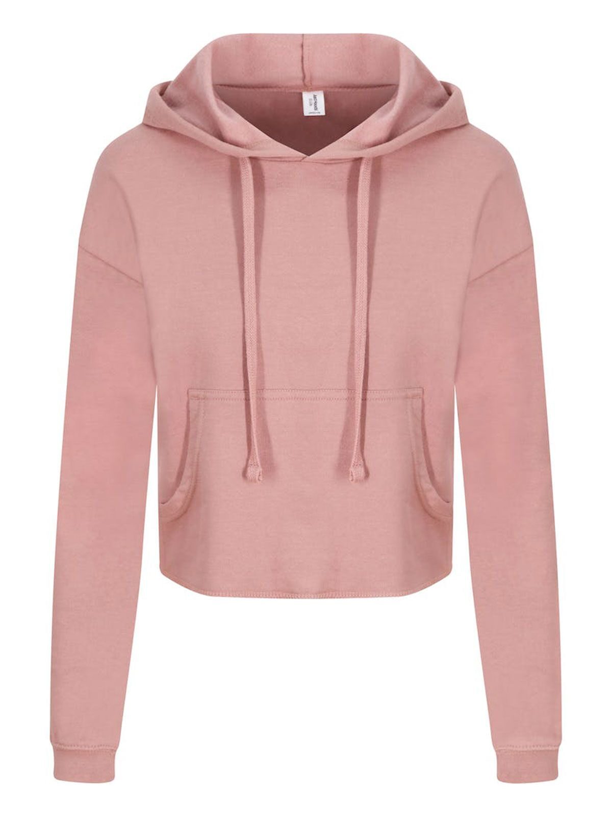 Girlie Cropped Hoodie Just Hoods by AWDis Dusty Pink