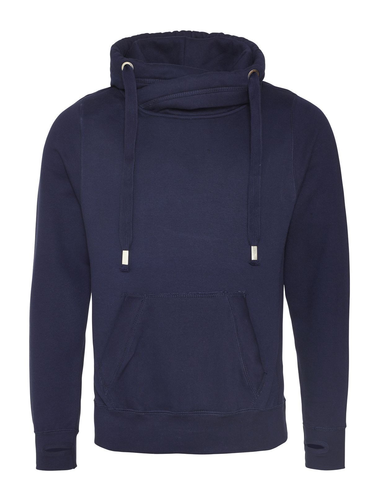 Cross Neck Hoodie Just Hoods by AWDis Oxford Navy