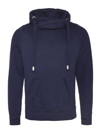 Cross Neck Hoodie Just Hoods by AWDis Oxford Navy