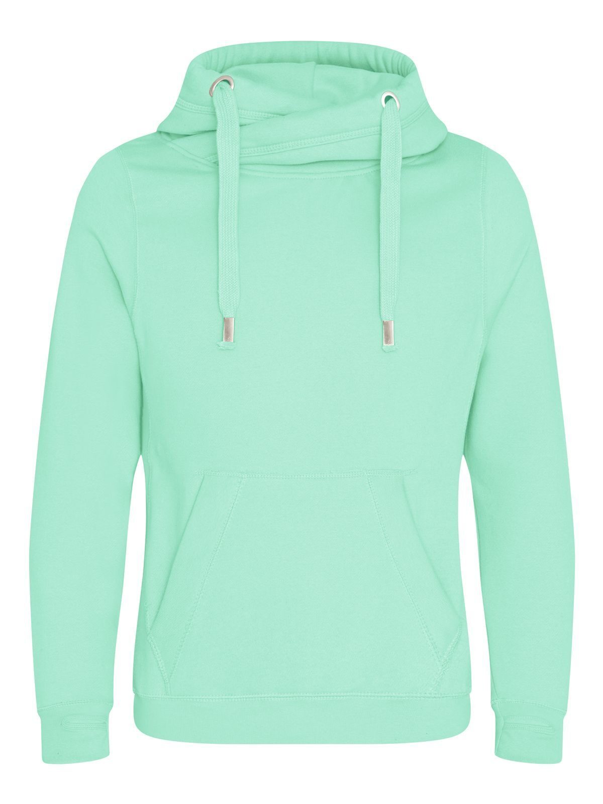 Cross Neck Hoodie Just Hoods by AWDis Peppermint