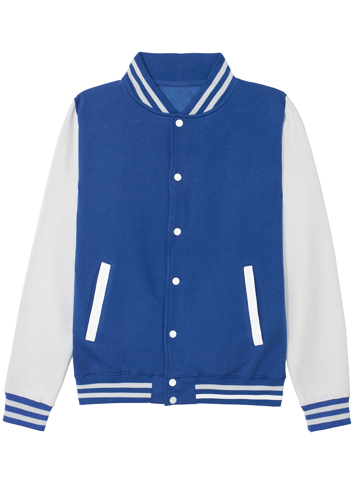 Varsity Jacket Just Hoods by AWDis Royal Blue/White