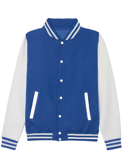 Varsity Jacket Just Hoods by AWDis Royal Blue/White