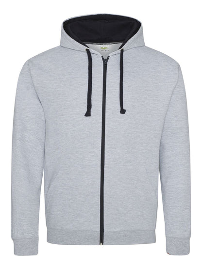 Varsity Zoodie Just Hoods by AWDis Heather Grey/French Navy