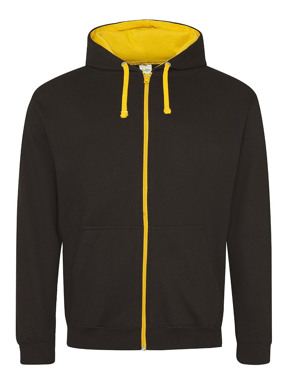 Varsity Zoodie Just Hoods by AWDis Jet Black/Gold