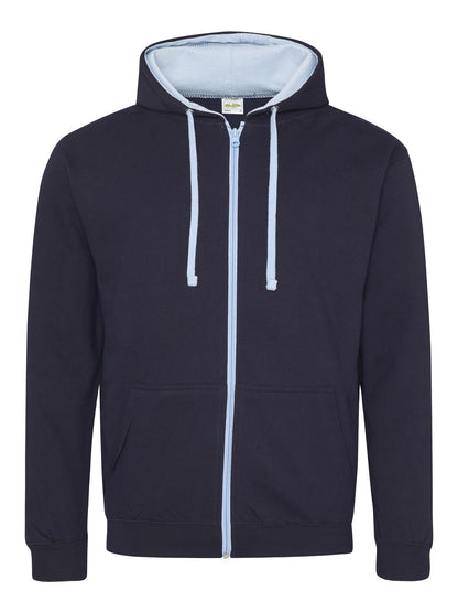 Varsity Zoodie Just Hoods by AWDis New French Navy/Sky