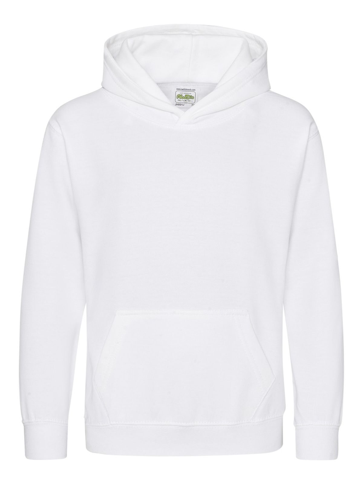 Kids Organic Hoodie Just Hoods by AWDis Arctic White