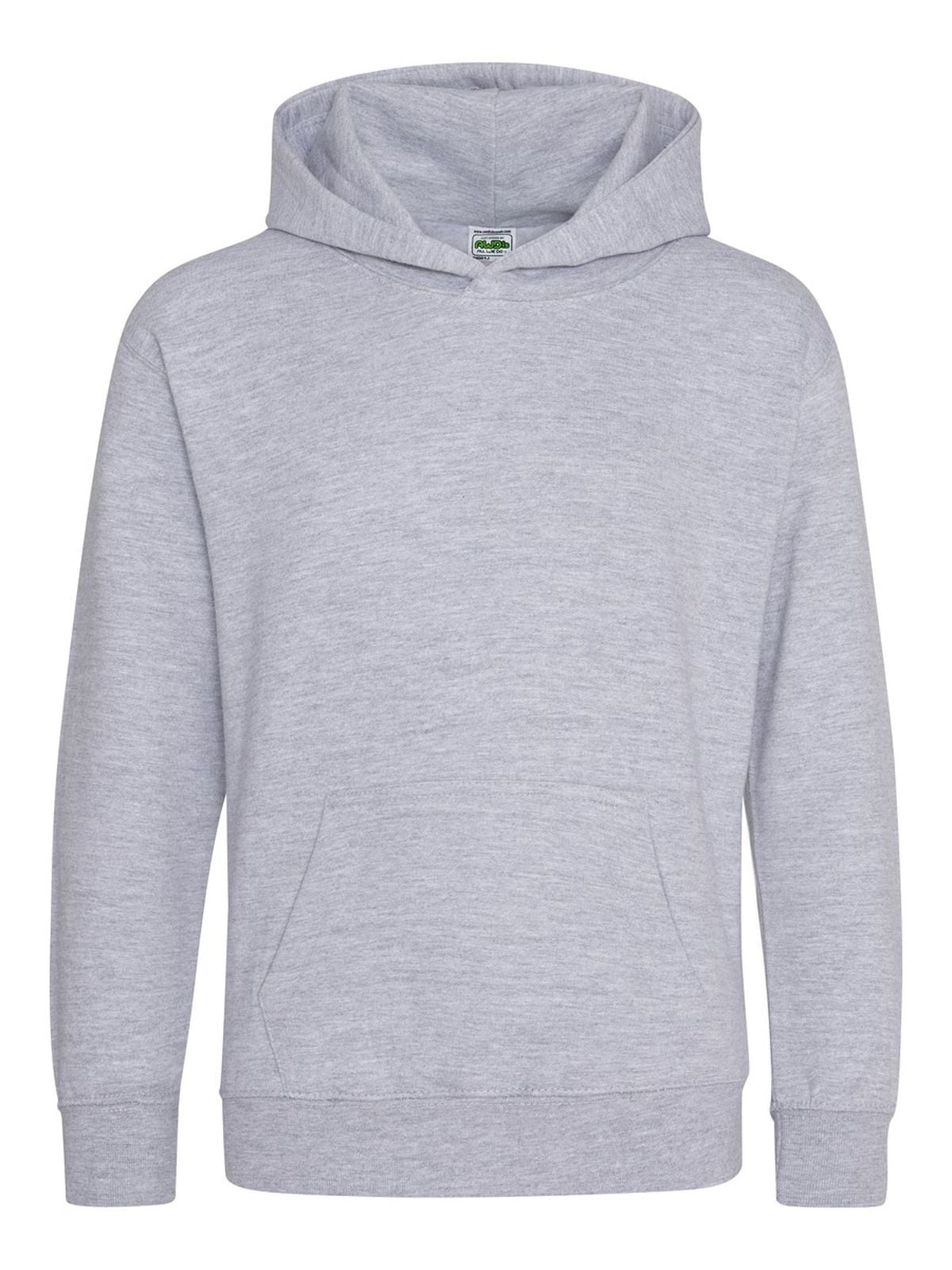 Kids Organic Hoodie Just Hoods by AWDis Heather Grey