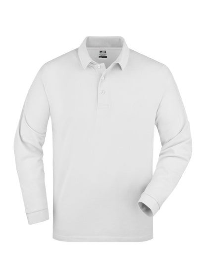 Polo Piqué Long-Sleeved Daiber White