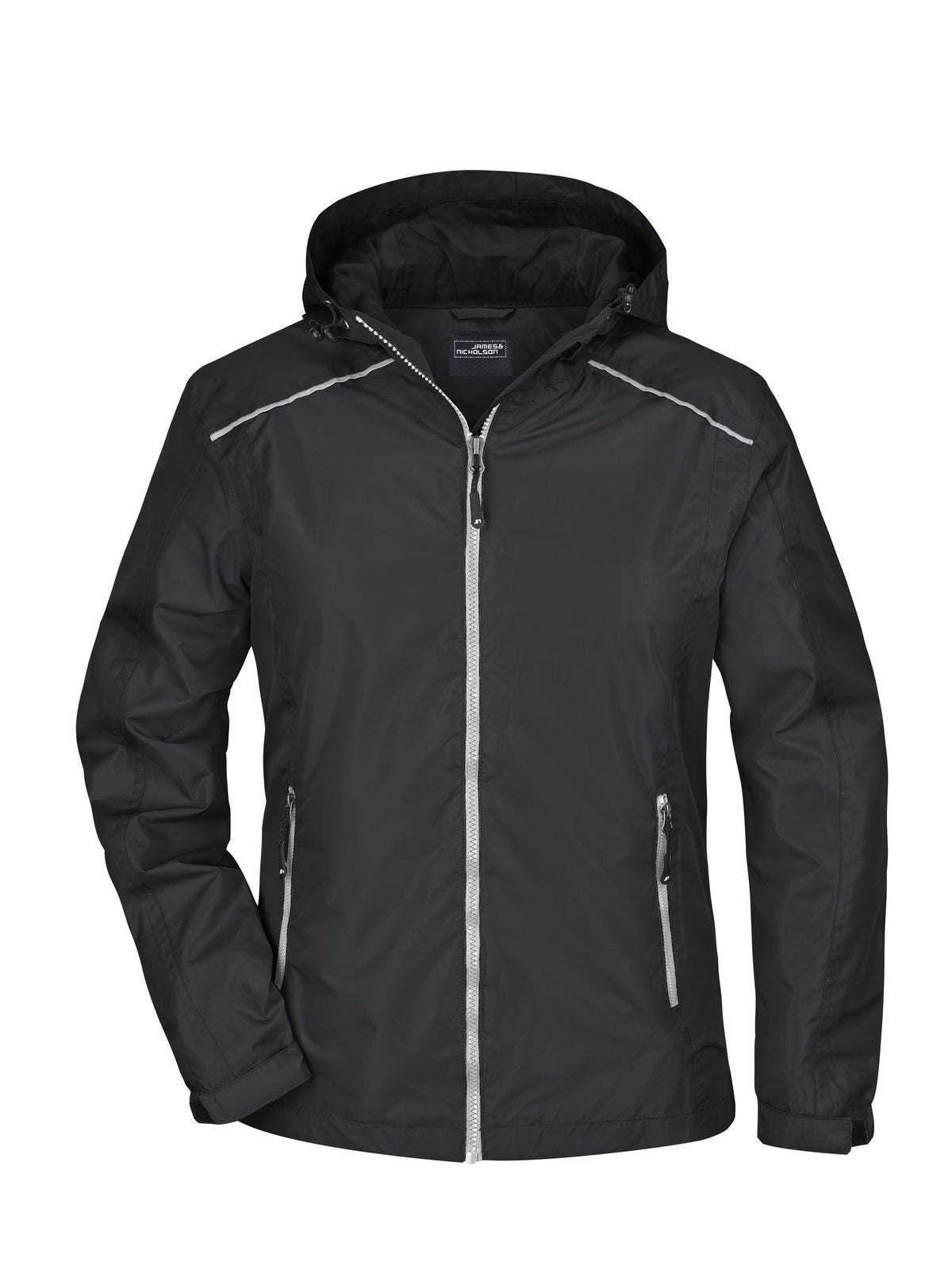 Ladies' Rain Jacket Daiber Black/Silver