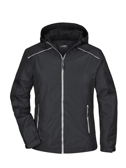 Ladies' Rain Jacket Daiber Black/Silver