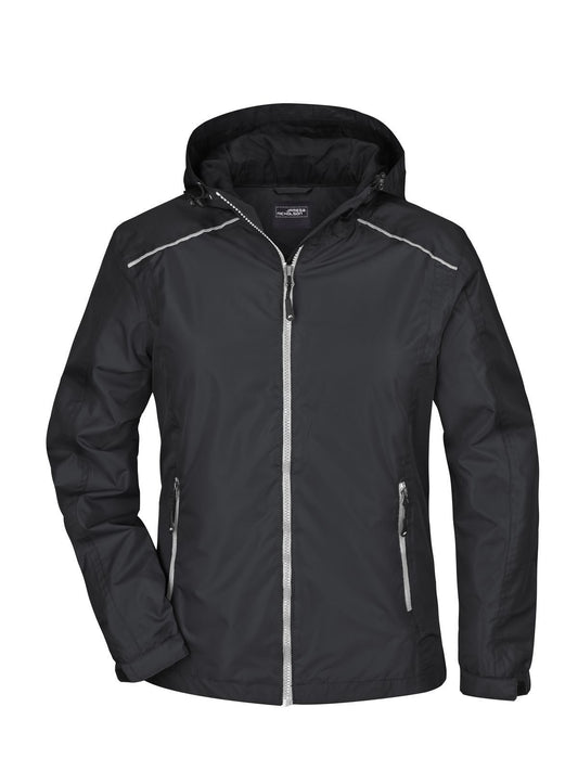 Ladies' Rain Jacket Daiber Black/Silver