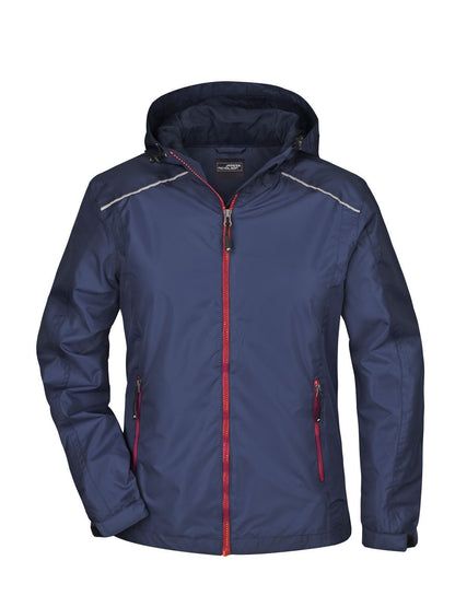 Ladies' Rain Jacket Daiber Navy/Red