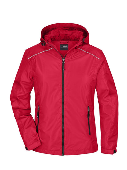 Ladies' Rain Jacket Daiber Red/Black