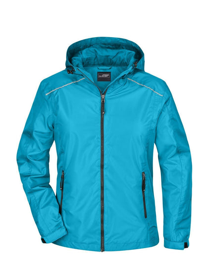 Ladies' Rain Jacket Daiber Turquoise/Iron-Grey