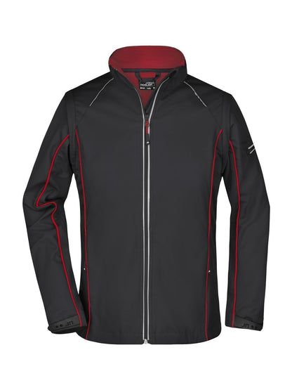Ladies' Zip-Off Softshell Jacket Daiber Black/Red
