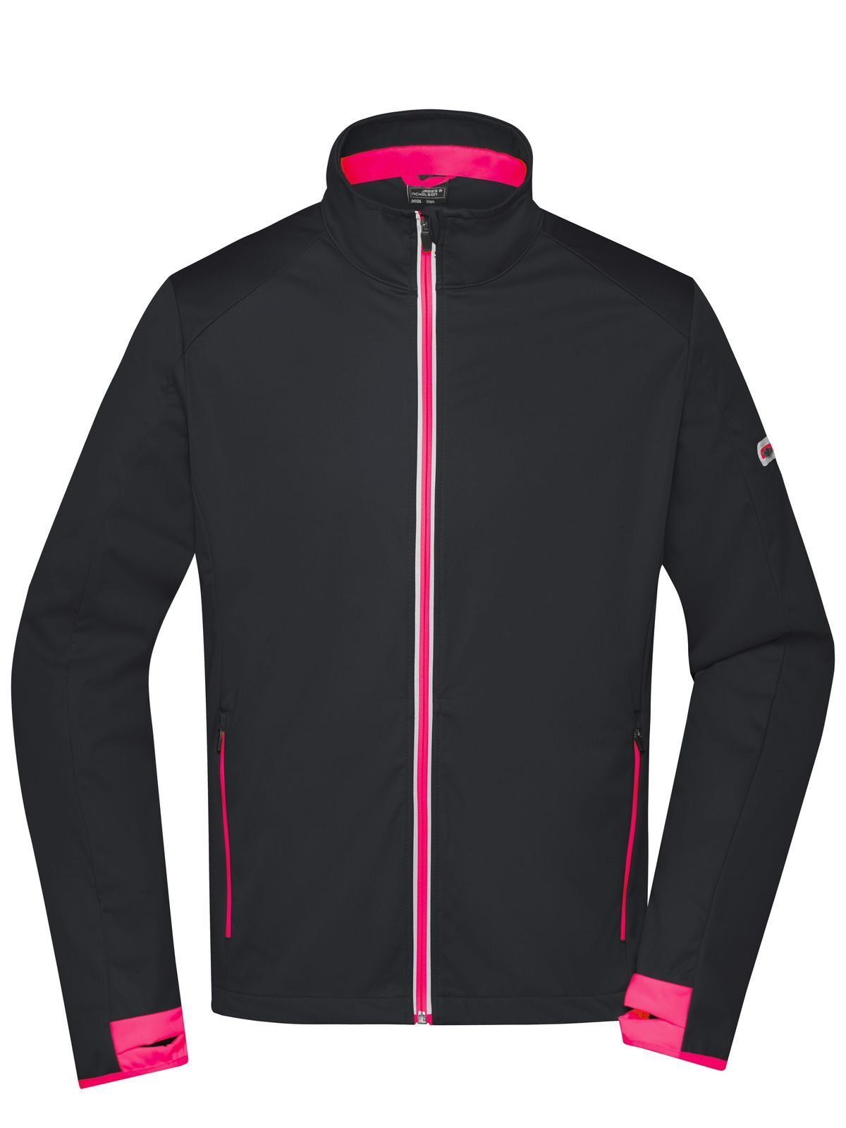Men's Sports Softshell Jacket Daiber Black/Light-Red