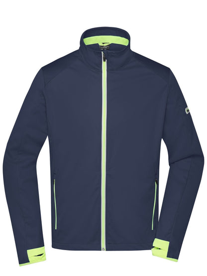 Men's Sports Softshell Jacket Daiber Navy/Bright-Yellow