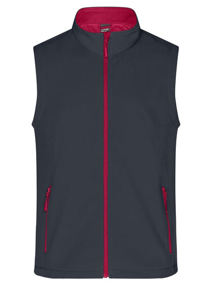 Men's Promo Softshell Vest Daiber Iron-Grey/Red