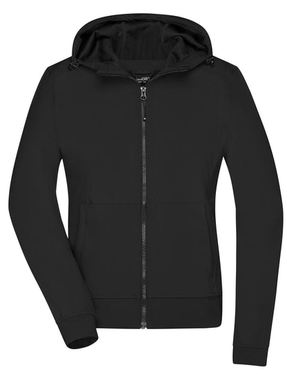 Ladies' Hooded Softshell Jacket Daiber Black/Black