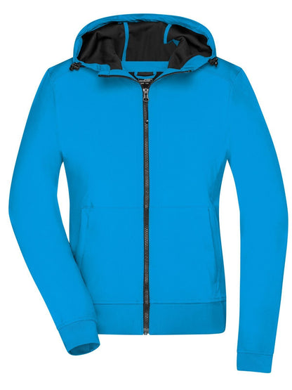 Ladies' Hooded Softshell Jacket Daiber Blue/Black