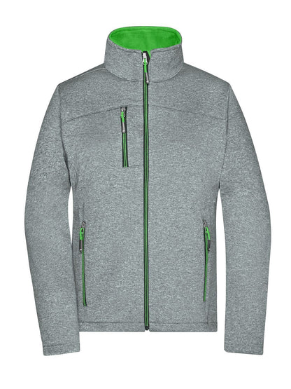 Ladies' Softshell Jacket Daiber Dark-Melange/Green