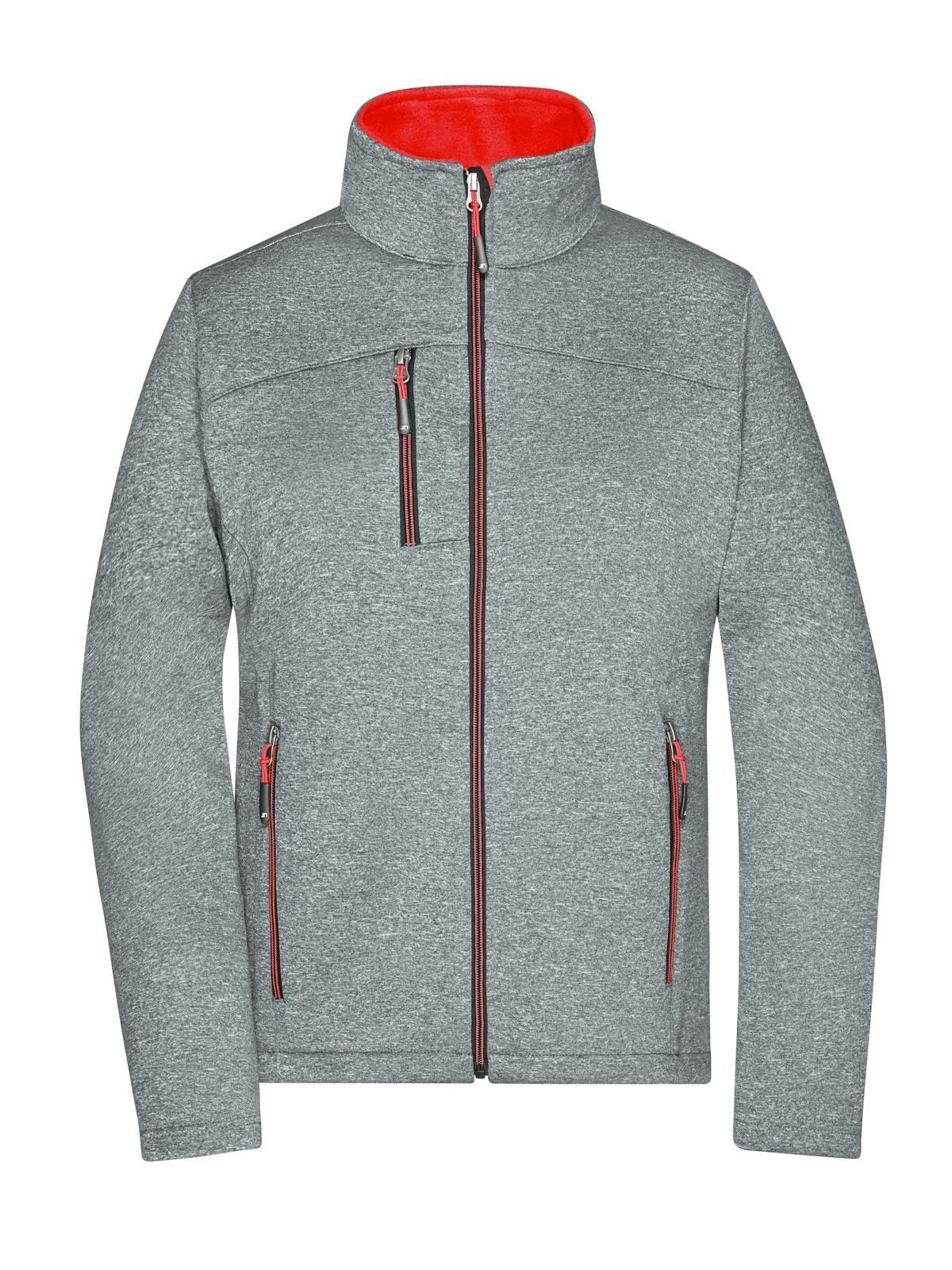 Ladies' Softshell Jacket Daiber Dark-Melange/Red