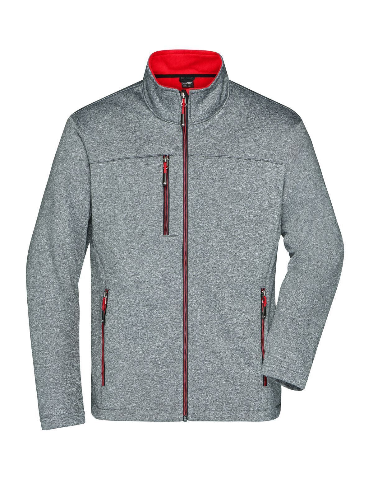 Men's Softshell Jacket Daiber Dark-Melange/Red