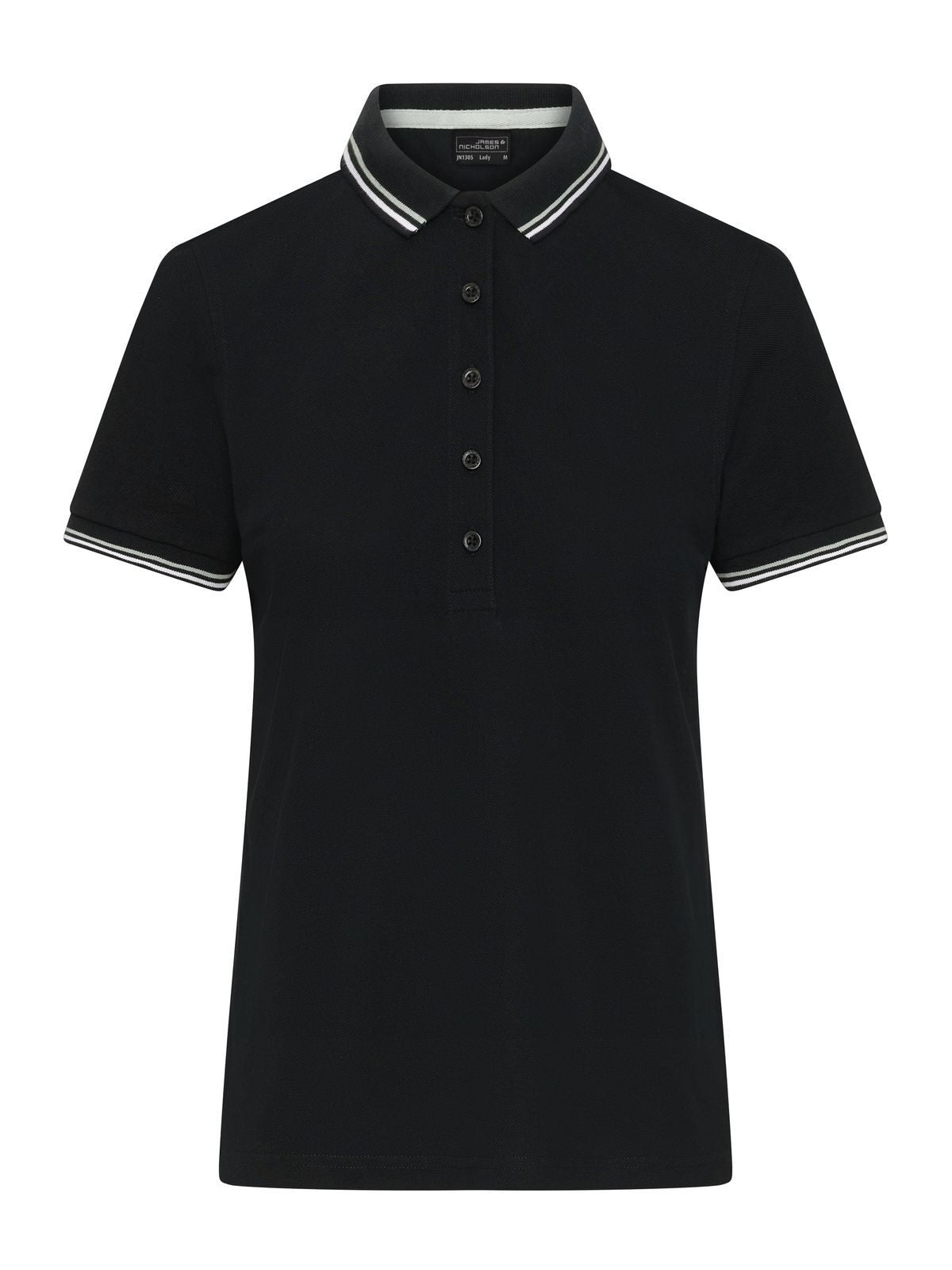 Ladies' Polo Daiber Black/White/Grey