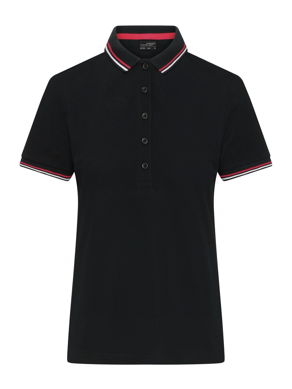 Ladies' Polo Daiber Black/White/Red