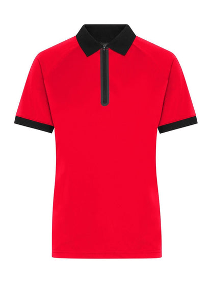 Ladies' Zip-Polo Daiber Light-Red/Black