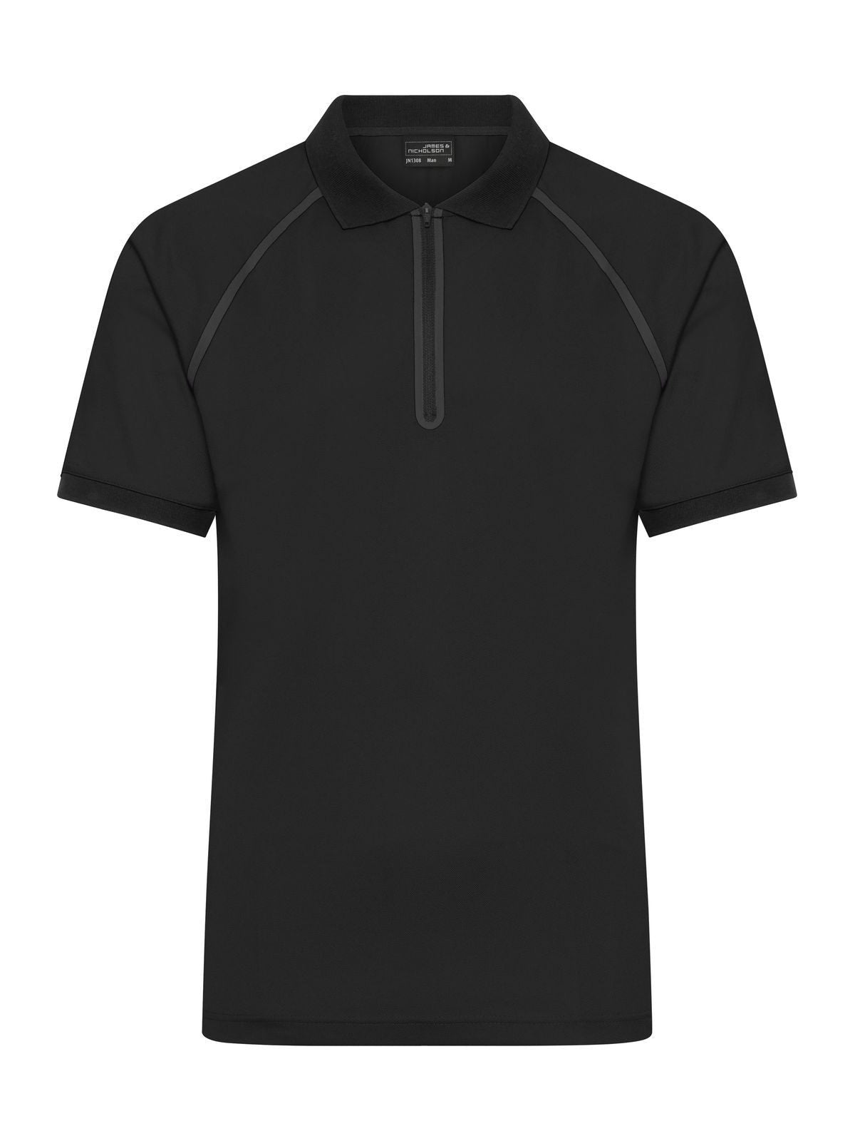 Men's Zip-Polo Daiber Black/Black