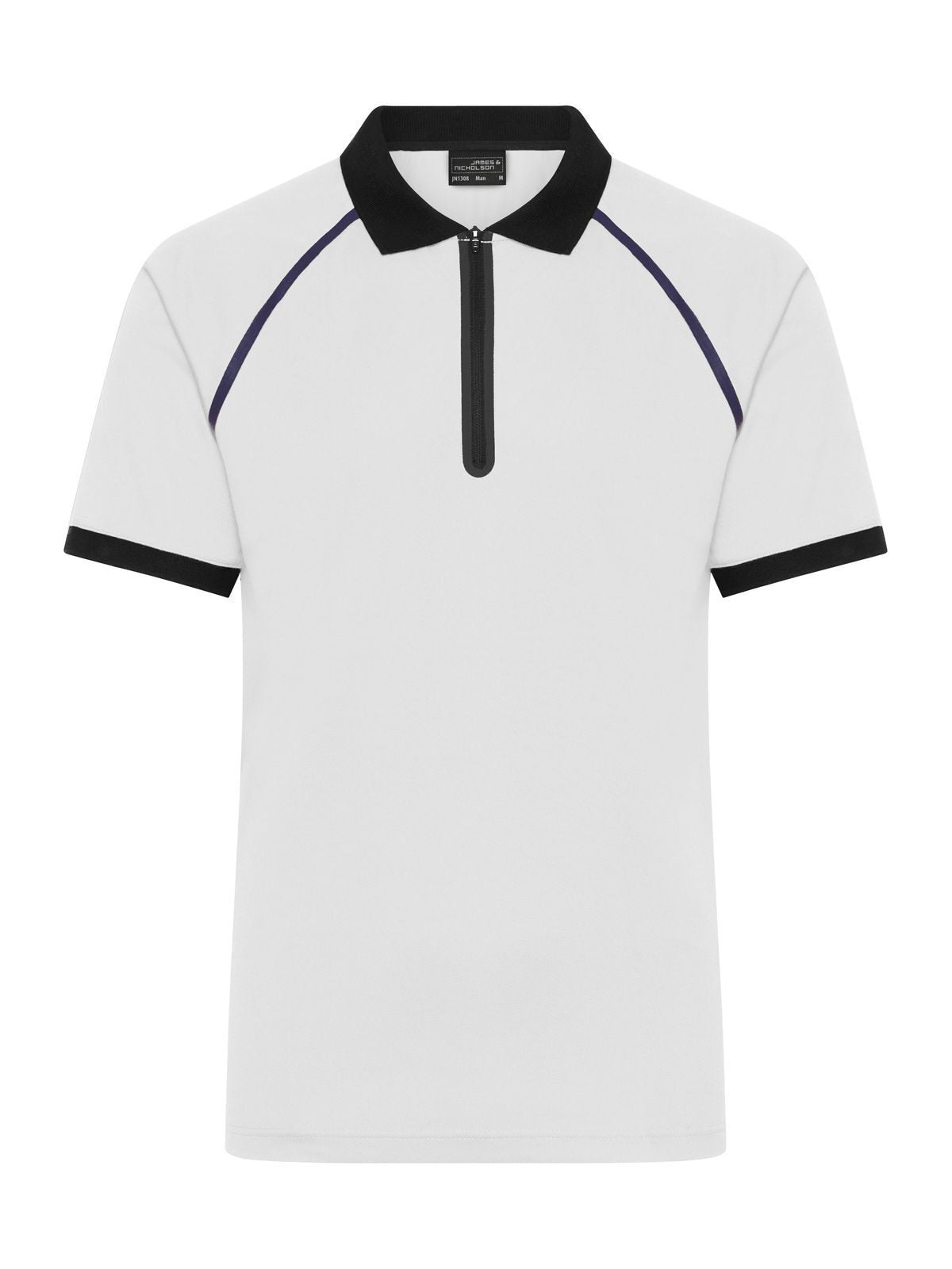 Men's Zip-Polo Daiber White/Black