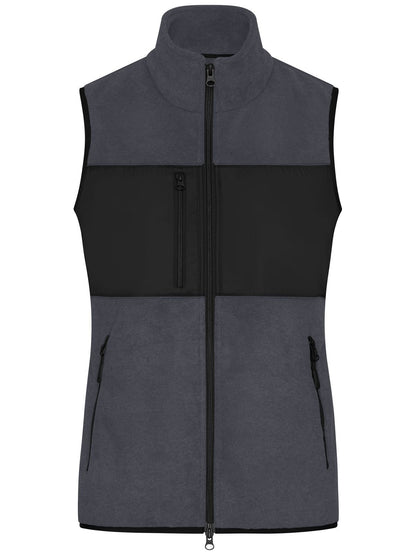 Ladies' Fleece Vest Daiber Carbon/Black
