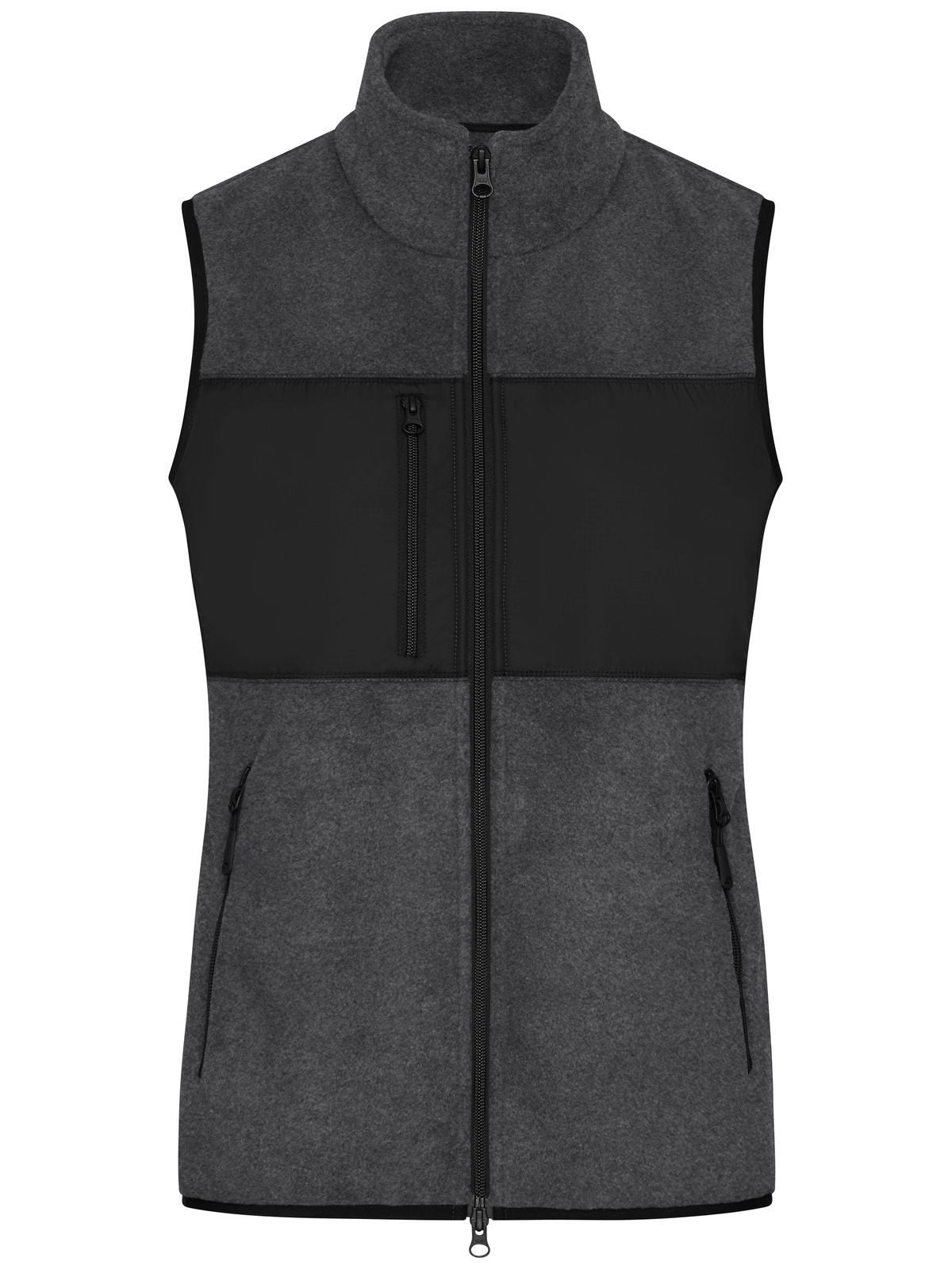 Ladies' Fleece Vest Daiber Dark-Melange/Black