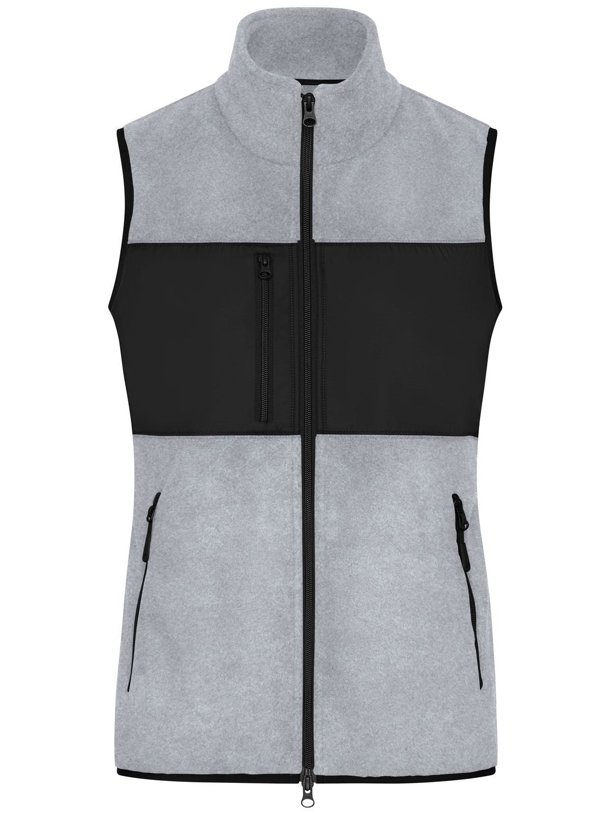 Ladies' Fleece Vest Daiber Light-Melange/Black