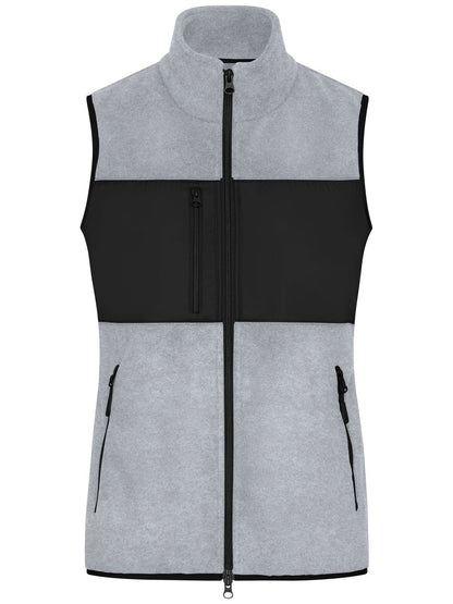Ladies' Fleece Vest Daiber Light-Melange/Black