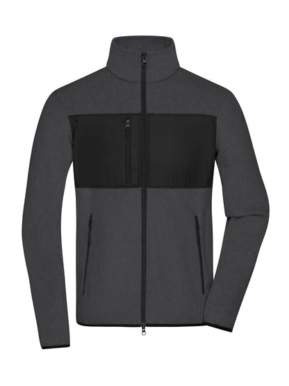 Men's Fleece Jacket Daiber Dark-Melange/Black