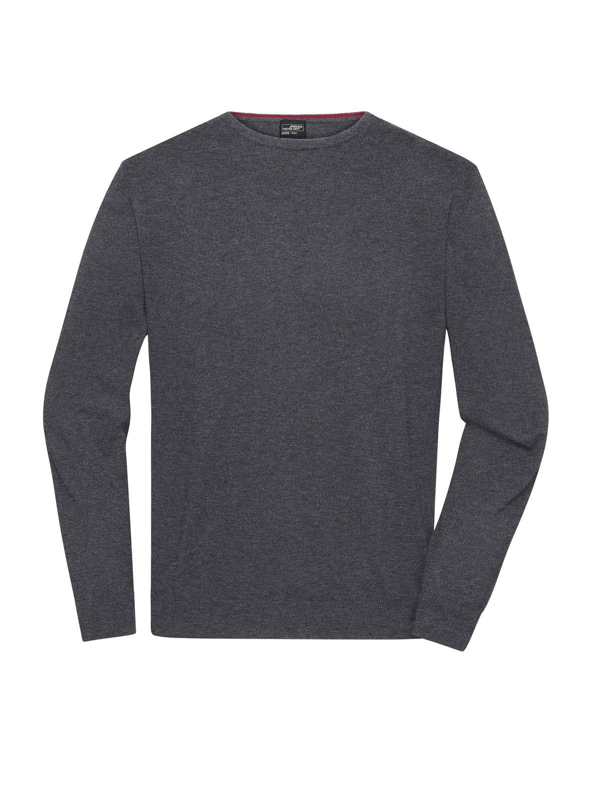 Mens' Round-Neck Pullover Daiber Anthracite-Melange