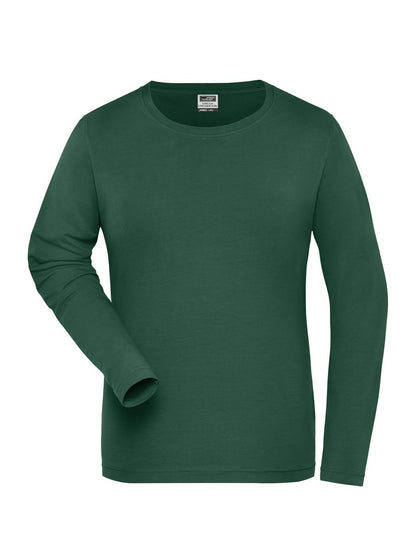 Ladies' Bio Stretch-Longsleeve Work - Solid Daiber Dark-Green