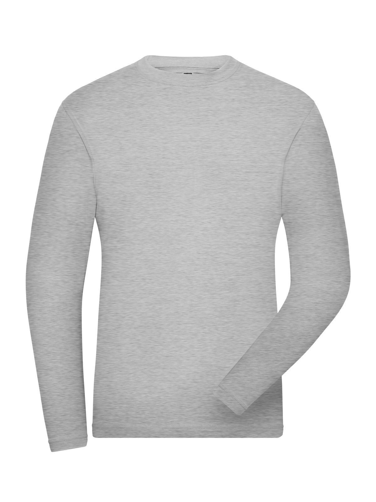 Men's Bio Stretch-Longsleeve Work - Solid Daiber Grey-Heather