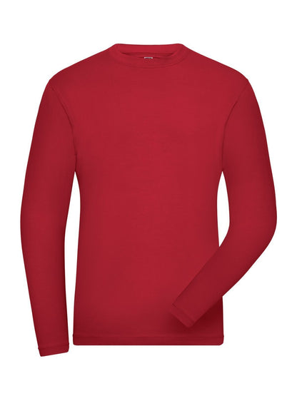 Men's Bio Stretch-Longsleeve Work - Solid Daiber Red