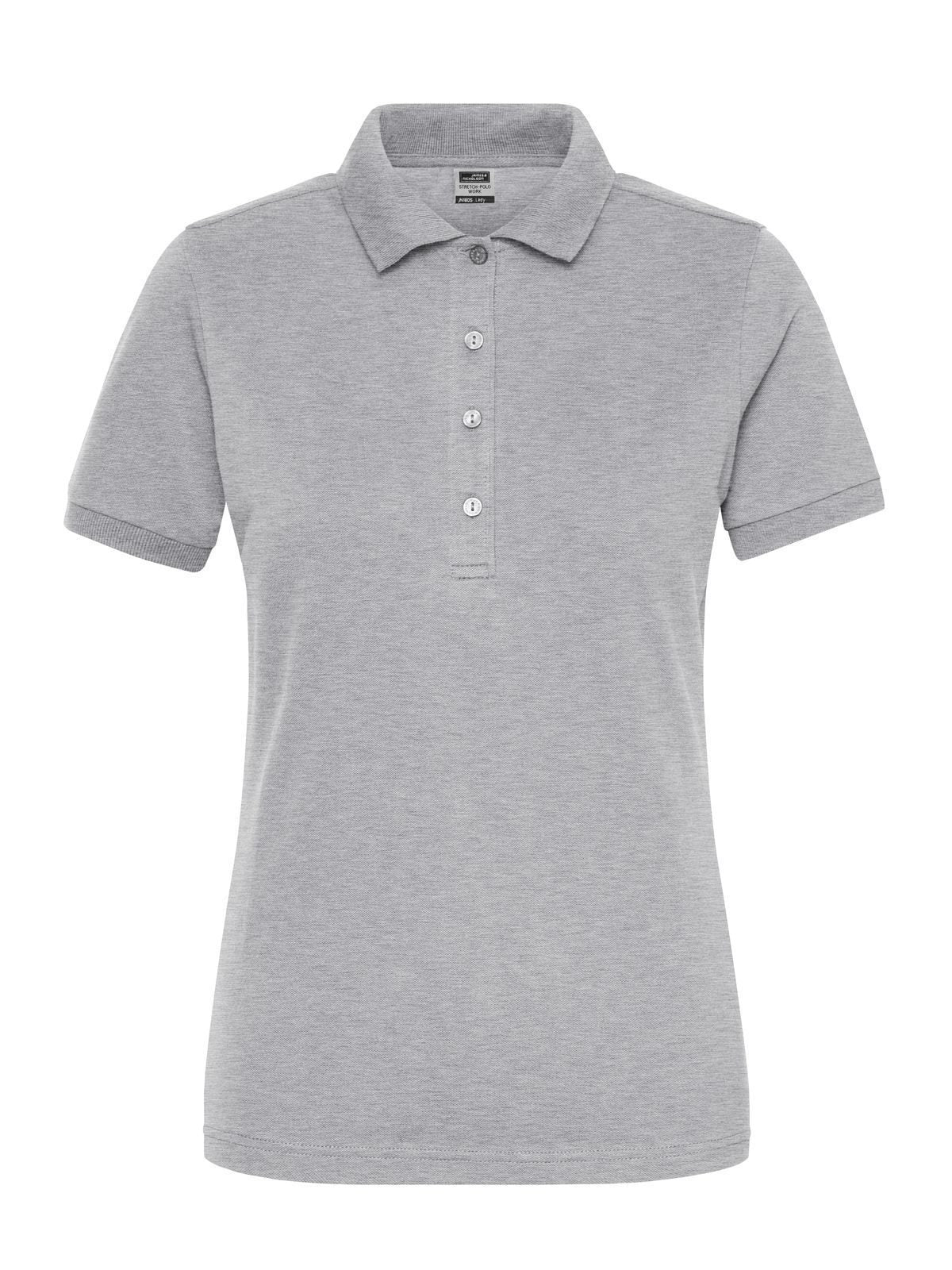 Ladies' Bio Stretch-Polo Work - Solid Daiber Grey-Heather