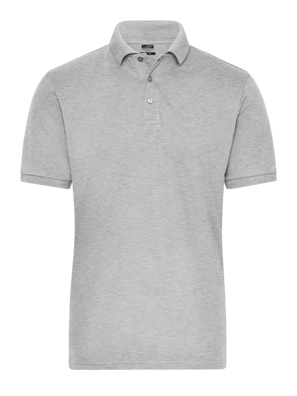 Men's Bio Stretch-Polo Work - Solid Daiber Grey-Heather