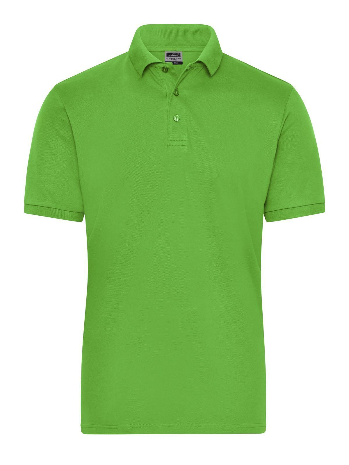 Men's Bio Stretch-Polo Work - Solid Daiber Lime-Green