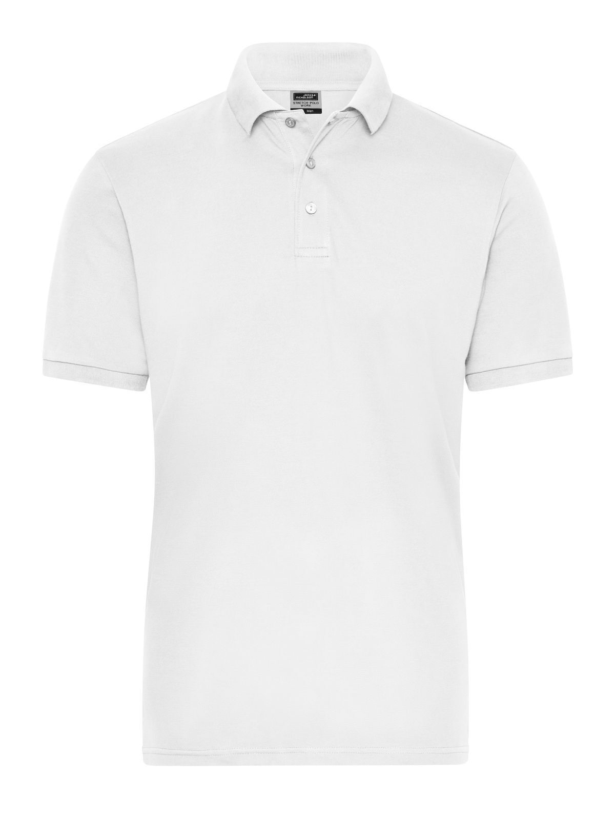 Men's Bio Stretch-Polo Work - Solid Daiber White
