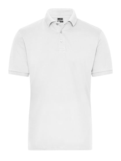 Men's Bio Stretch-Polo Work - Solid Daiber White