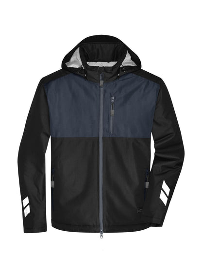 Padded Hardshell Workwear Jacket Daiber Black/Carbon