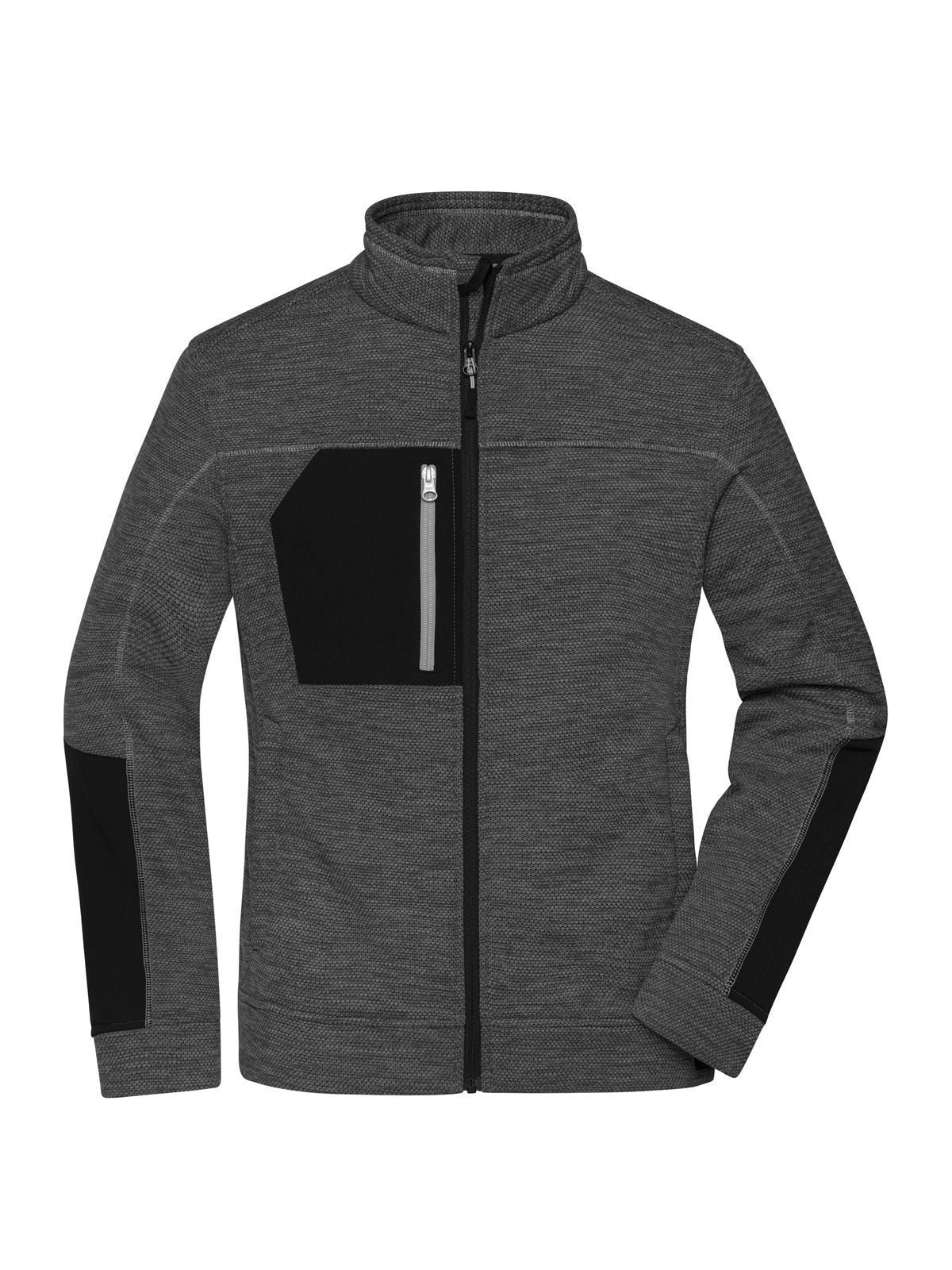 Ladies' Structure Fleece Jacket Daiber Black-Melange/Black/Silver