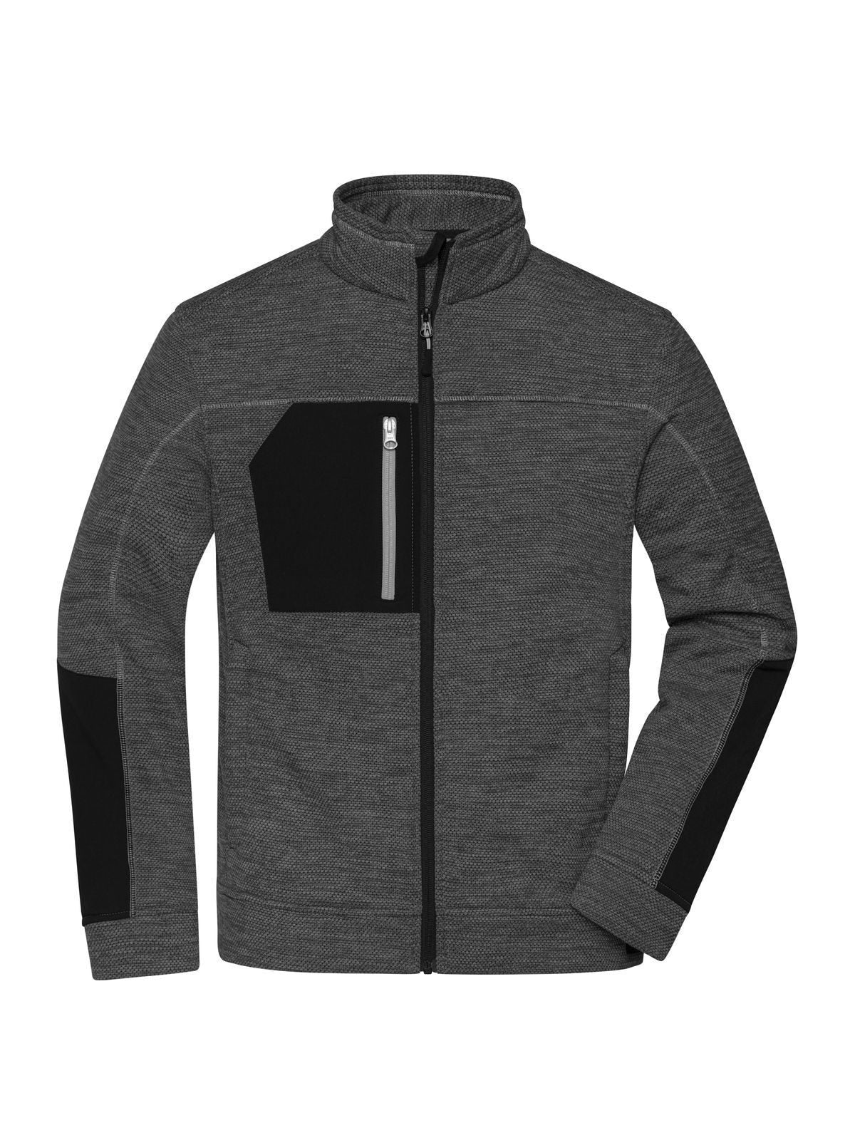 Men's Structure Fleece Jacket Daiber Black-Melange/Black/Silver