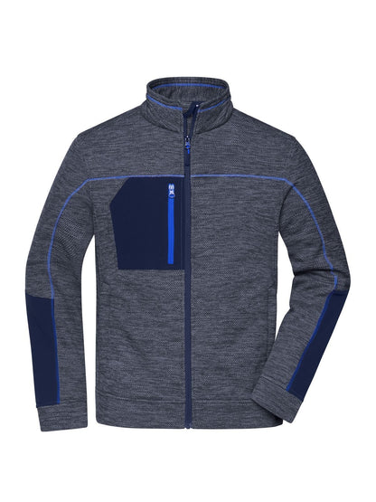Men's Structure Fleece Jacket Daiber Navy-Melange/Navy/Royal
